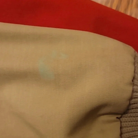 Men's small Mother Karen's pullover windbreaker jacket 80s red and tan LOT F10 - Picture 9 of 10